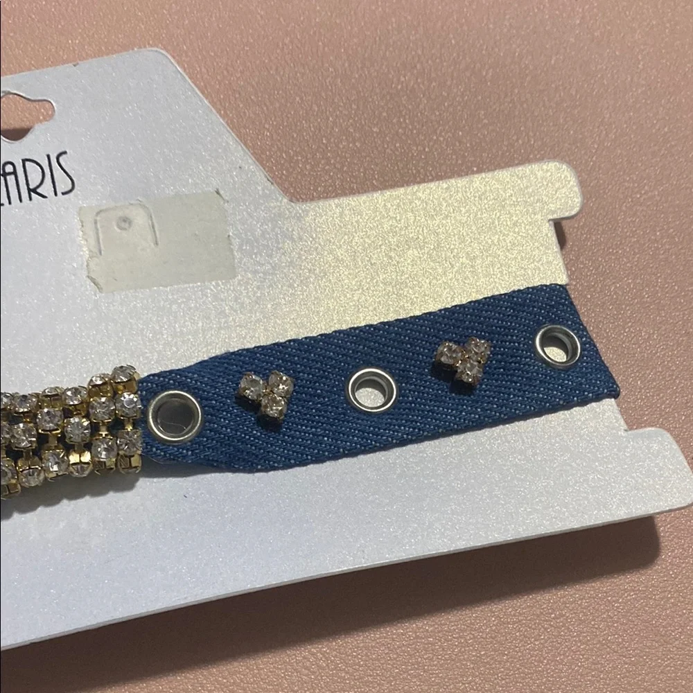 Aris Blue and Silver Studded choker